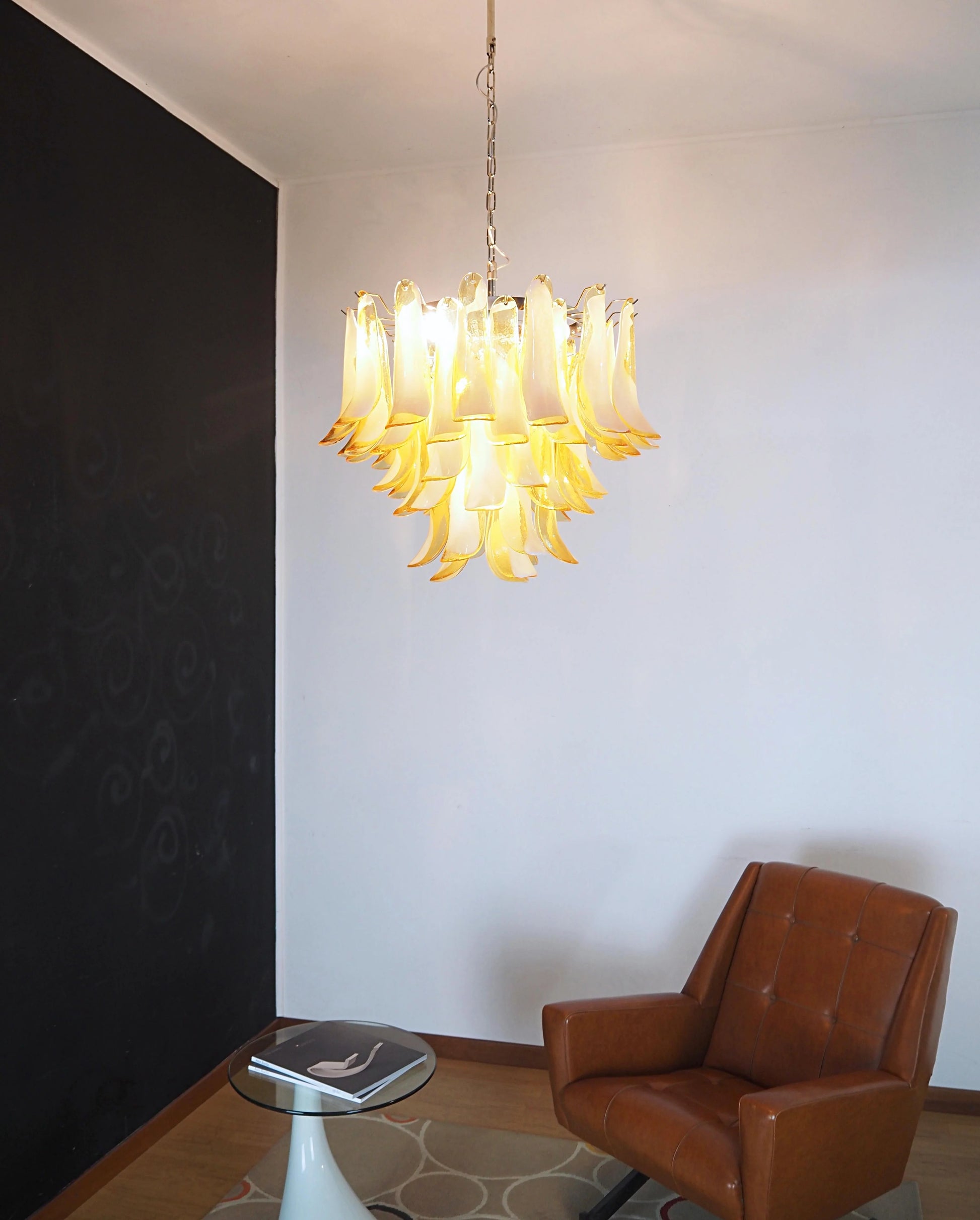 Vintage Caramels Glass Murano Petals Chandelier - Nuvé