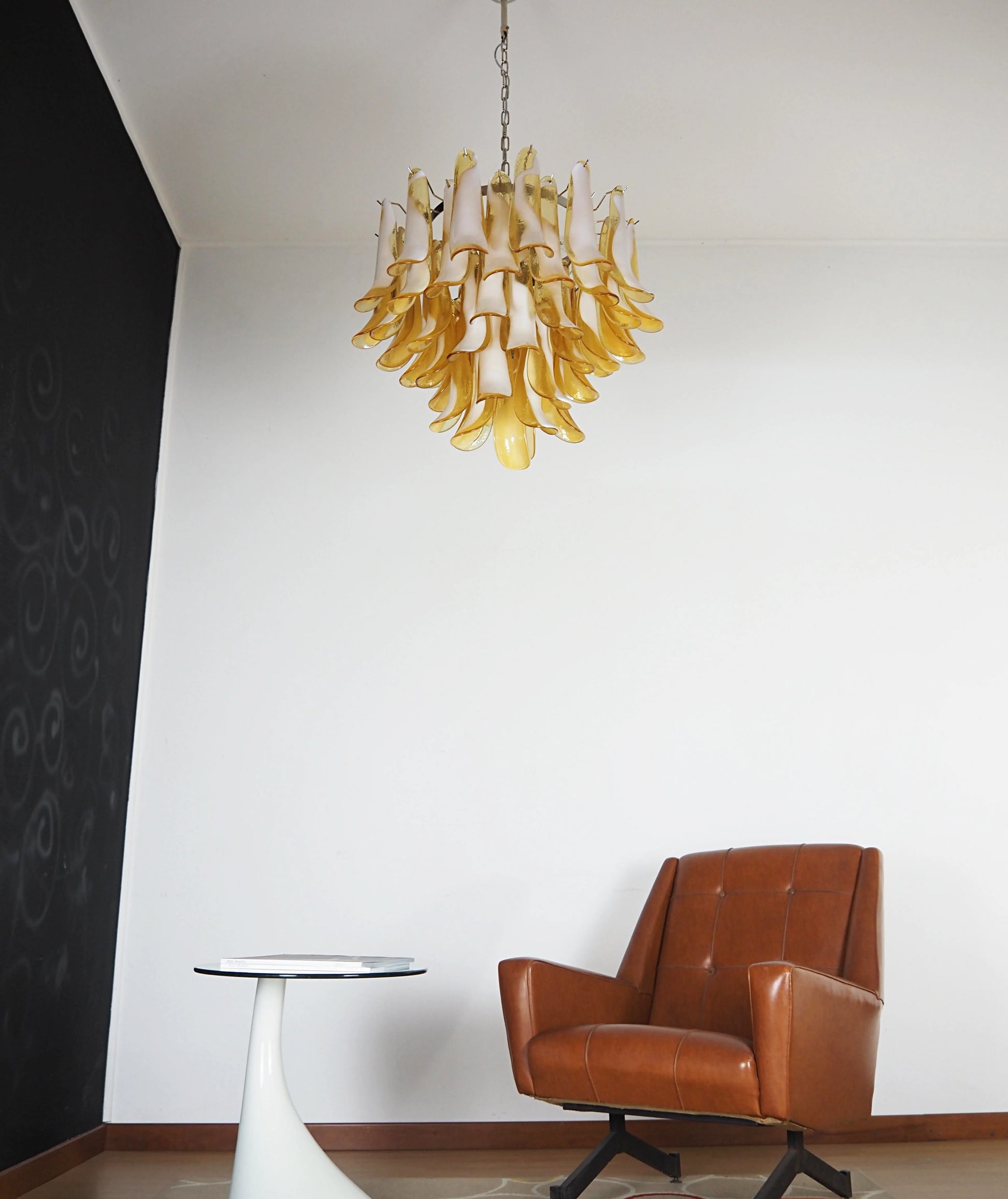 Vintage Caramels Glass Murano Petals Chandelier - Nuvé