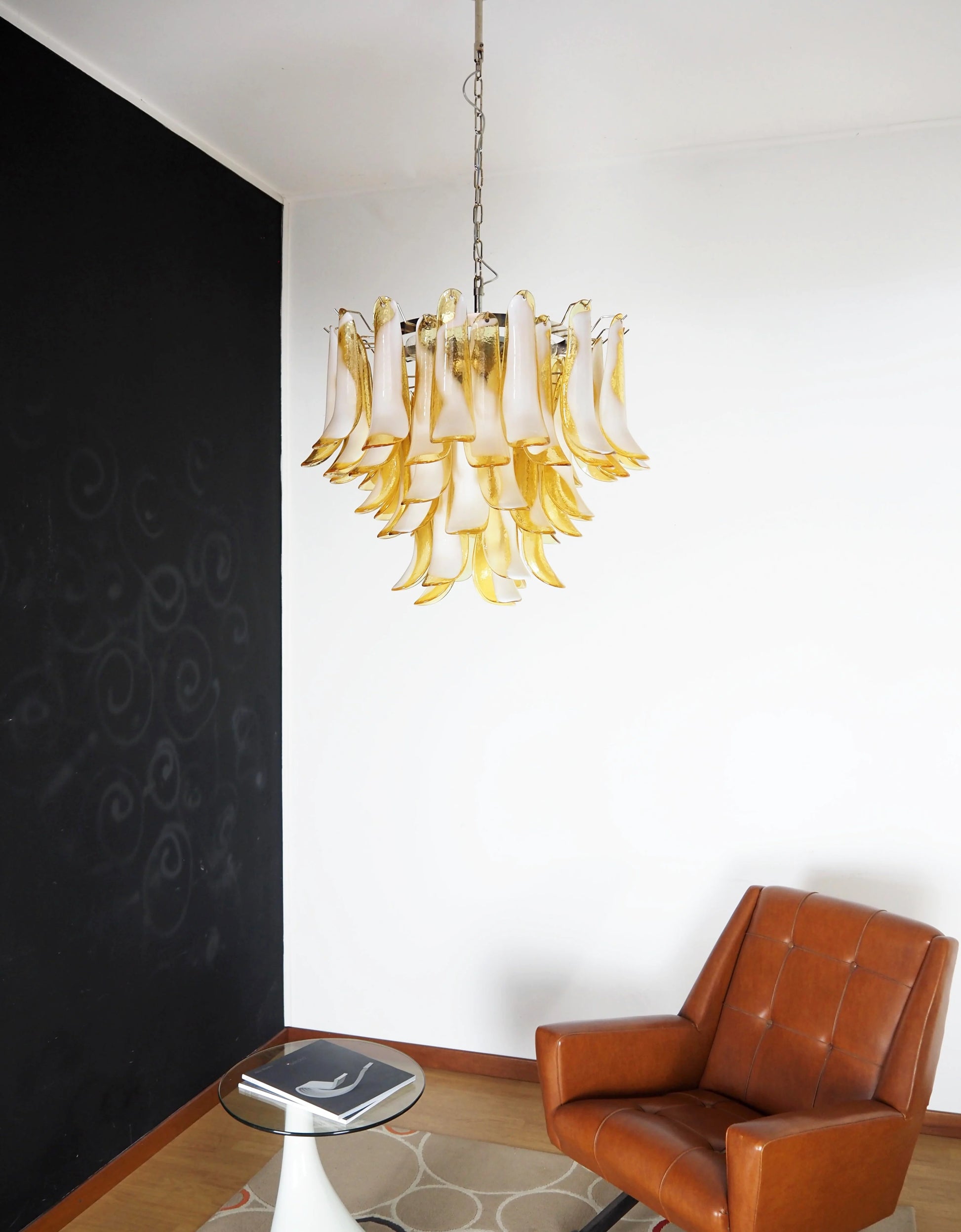 Vintage Caramels Glass Murano Petals Chandelier - Nuvé