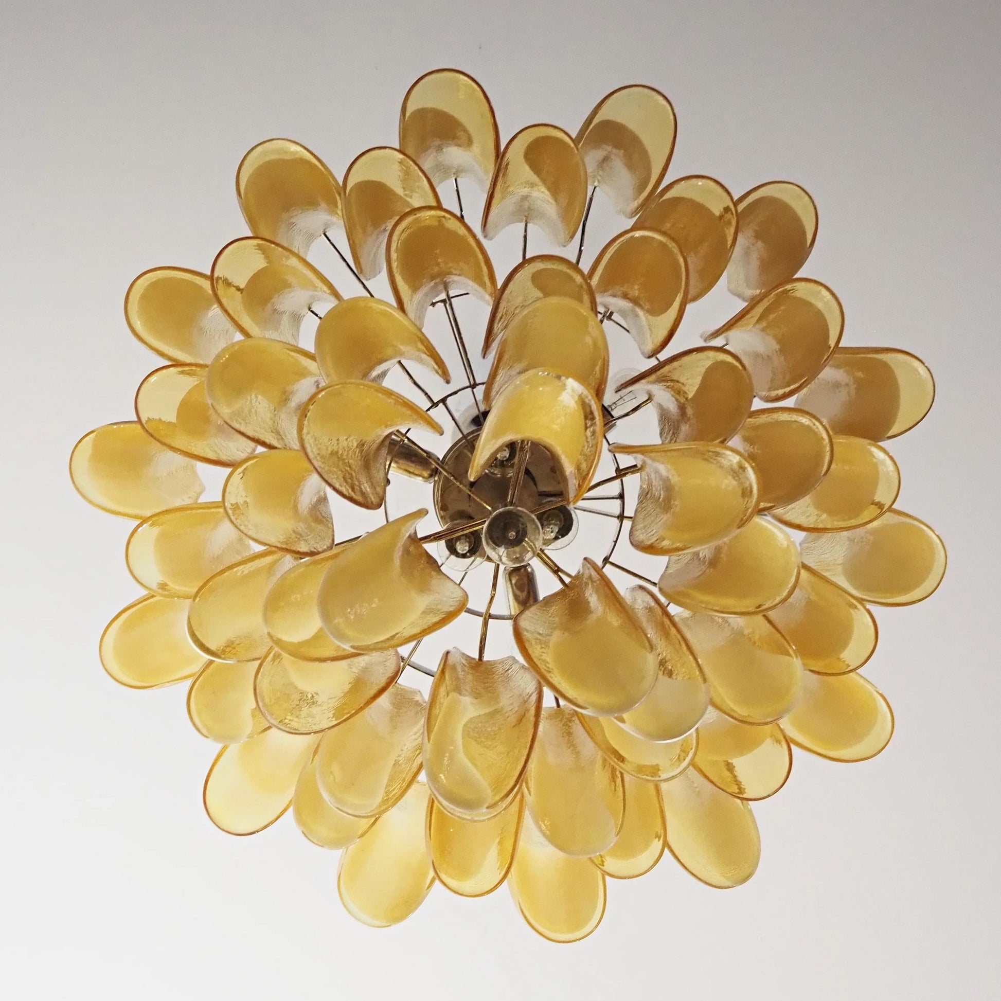 Vintage Caramels Glass Murano Petals Chandelier - Nuvé
