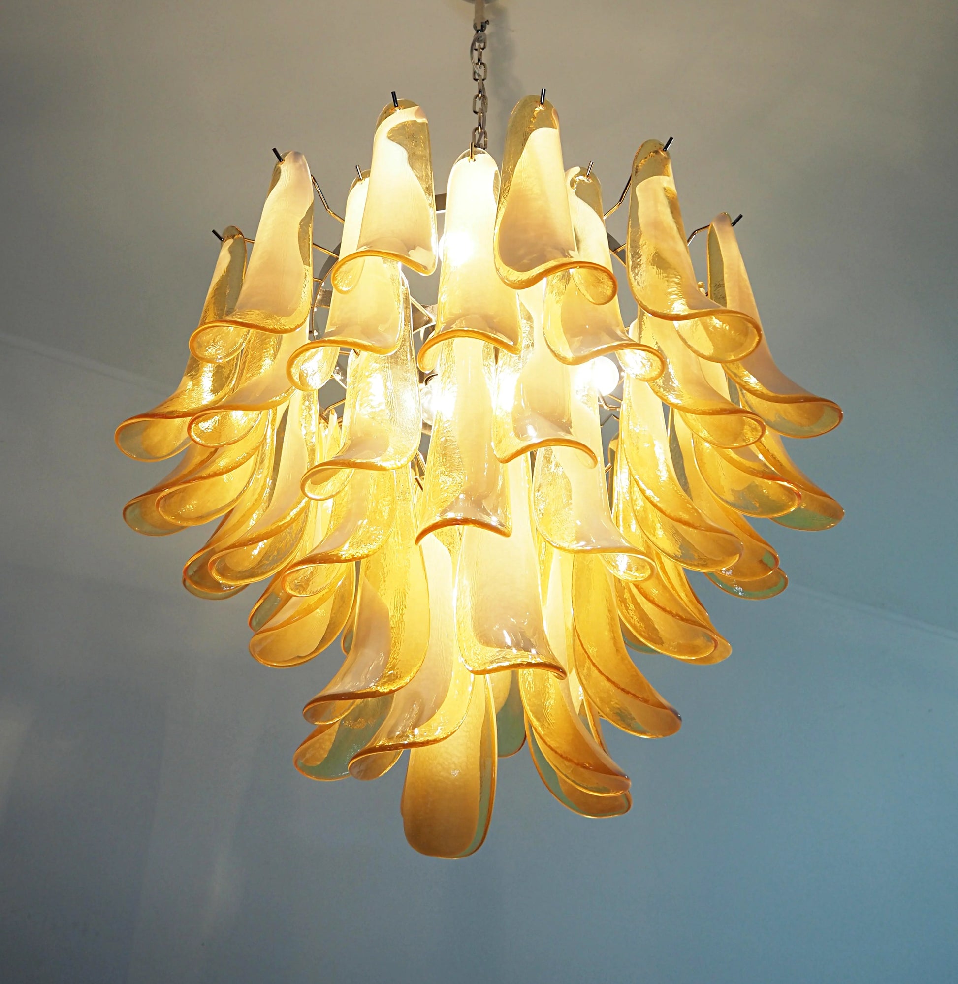 Vintage Caramels Glass Murano Petals Chandelier - Nuvé