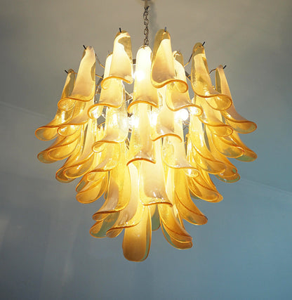 Vintage Caramels Glass Murano Petals Chandelier - Nuvé