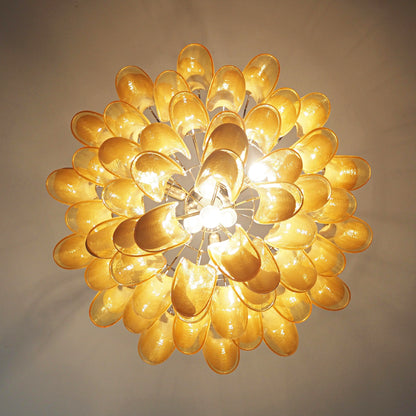 Vintage Caramels Glass Murano Petals Chandelier - Nuvé