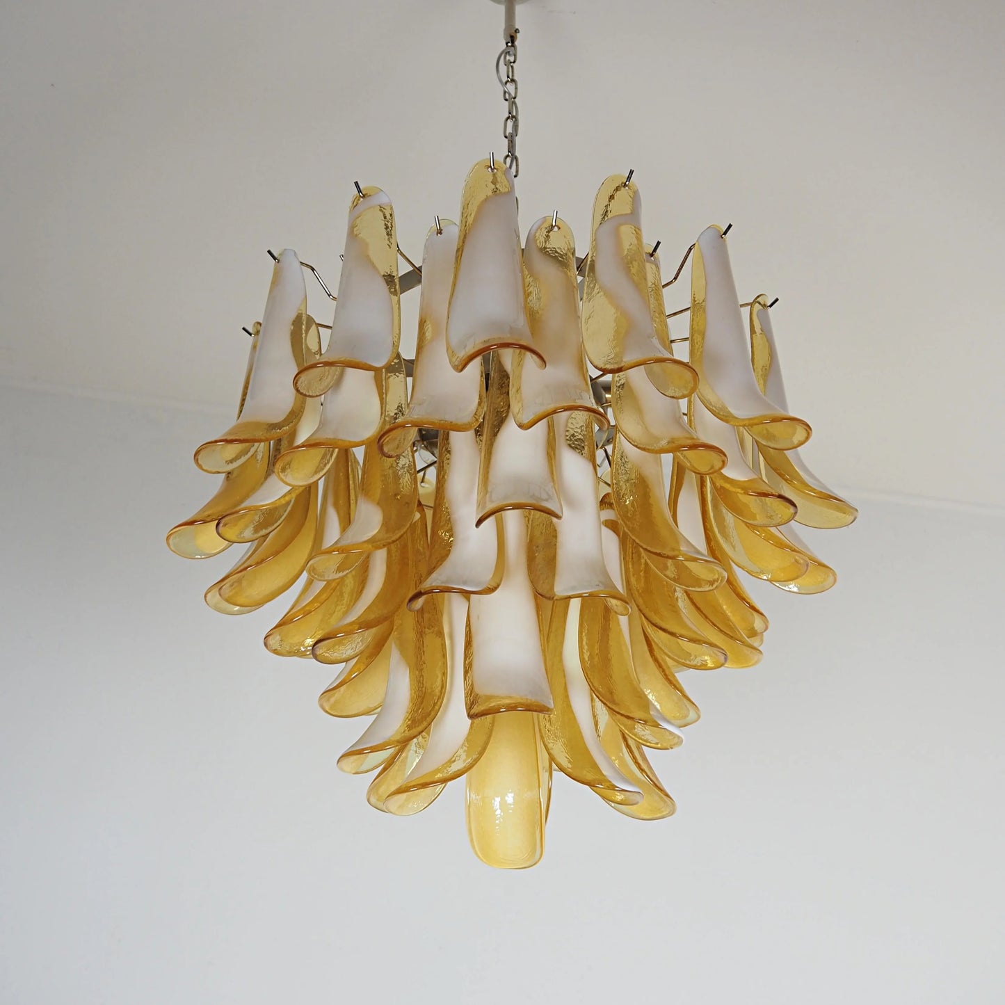 Vintage Caramels Glass Murano Petals Chandelier - Nuvé