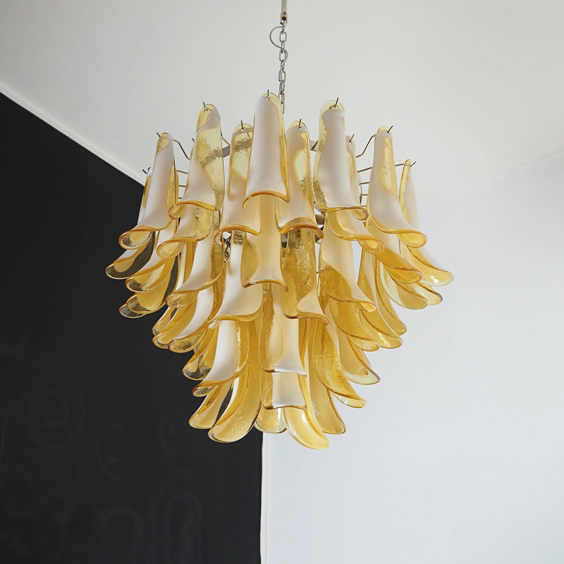 Vintage Caramels Glass Murano Petals Chandelier - Nuvé