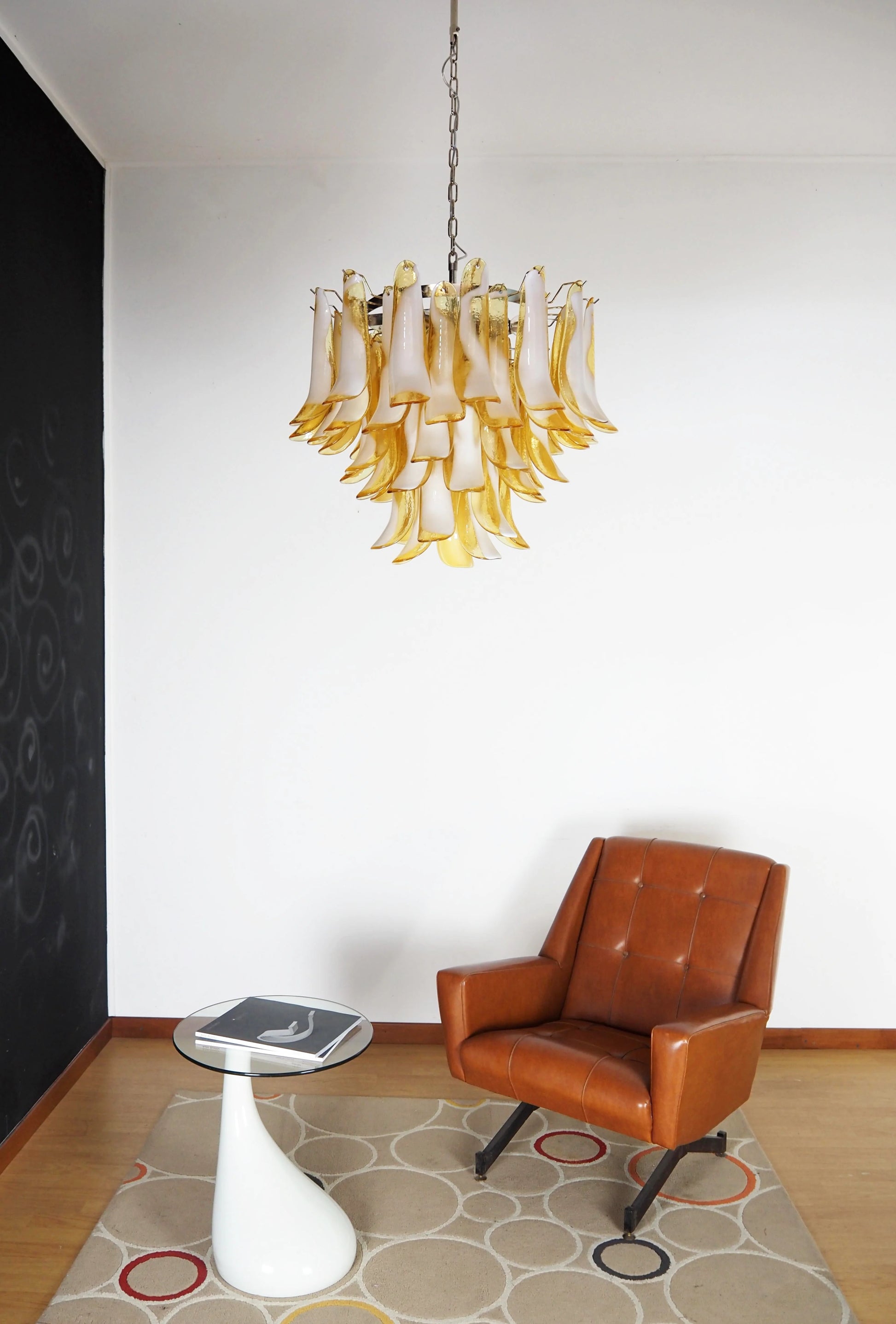 Vintage Caramels Glass Murano Petals Chandelier - Nuvé