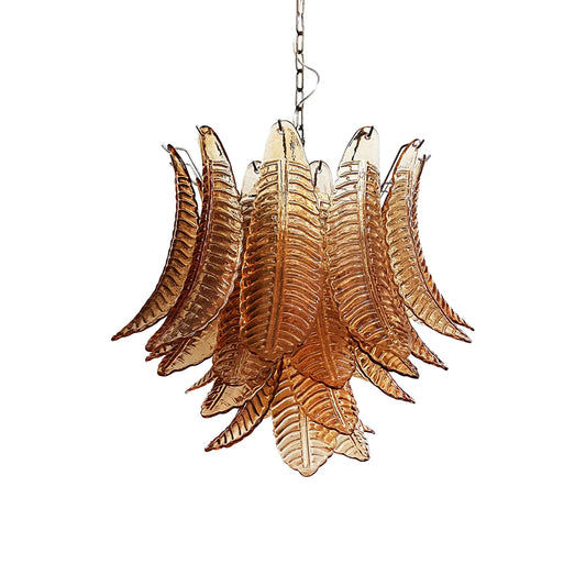 Murano Amber Ferns Glass Chandelier - Nuvé