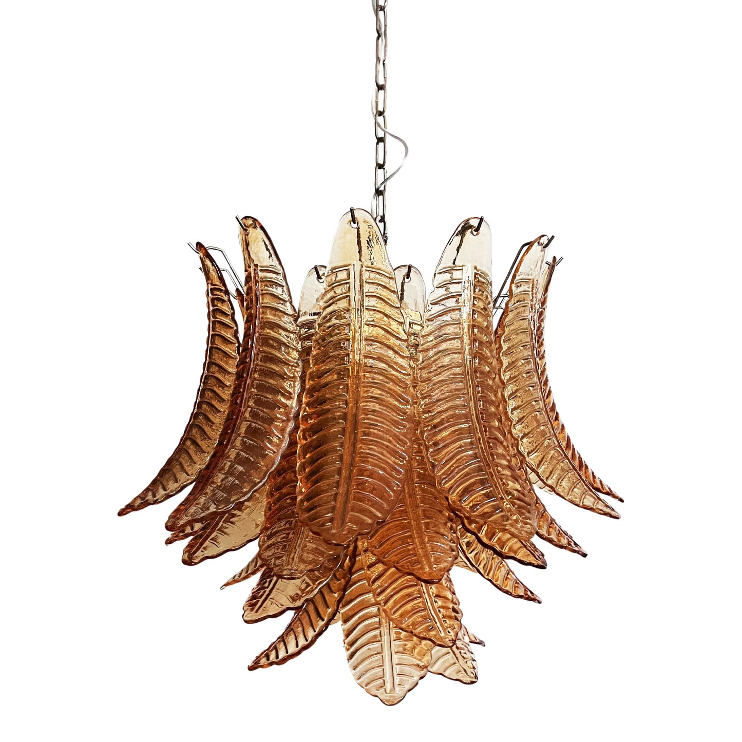 Murano Amber Ferns Glass Chandelier - Nuvé
