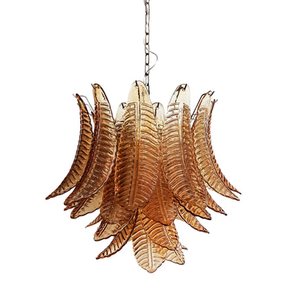 Murano Amber Ferns Glass Chandelier - Nuvé