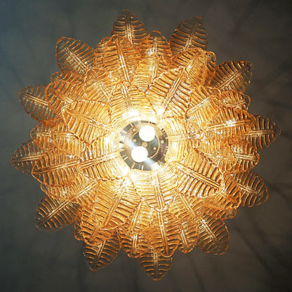 Murano Amber Ferns Glass Chandelier - Nuvé