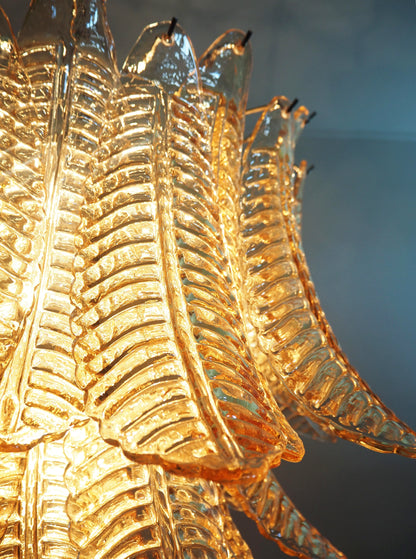 Murano Amber Ferns Glass Chandelier - Nuvé