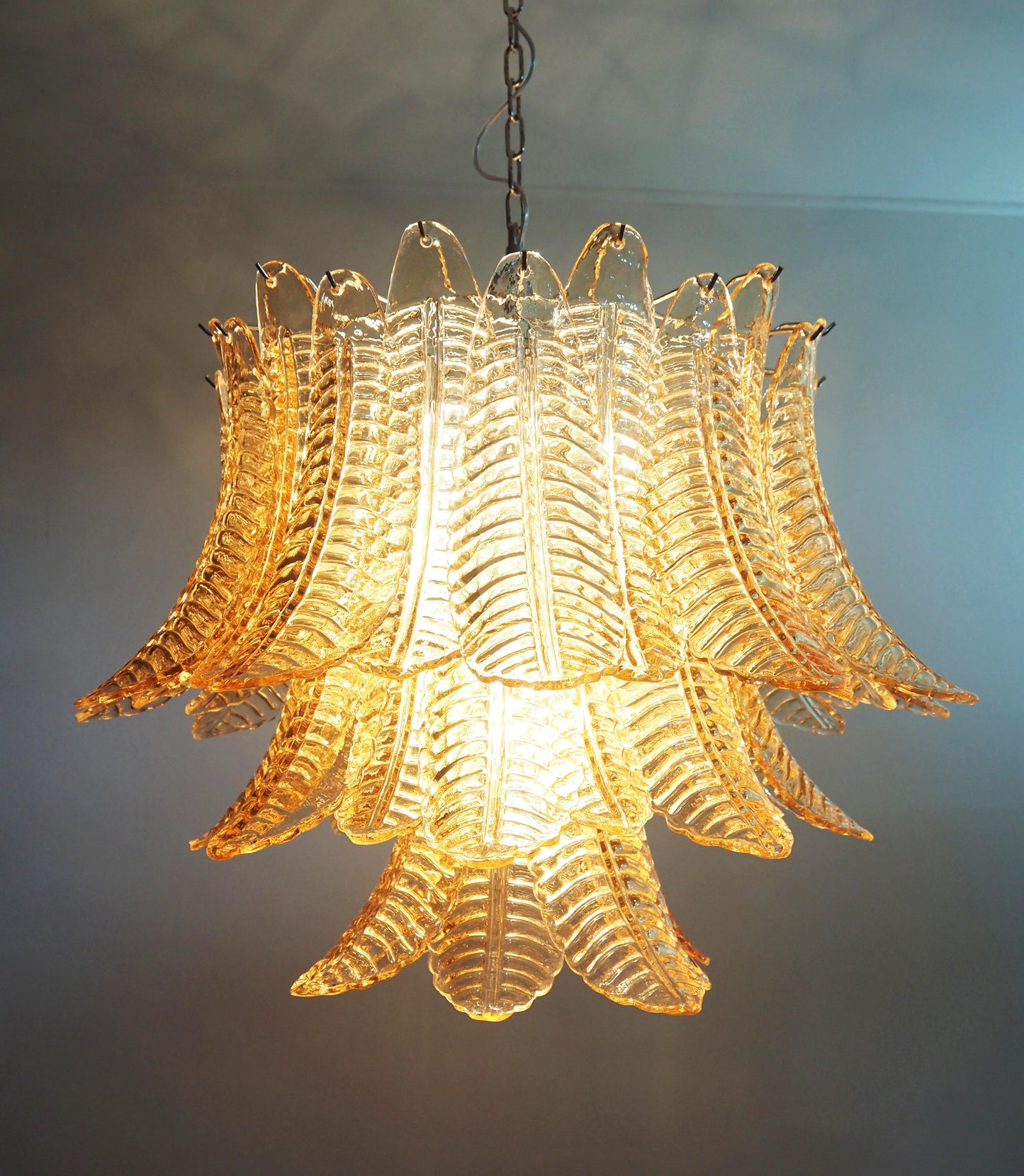 Murano Amber Ferns Glass Chandelier - Nuvé