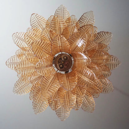 Murano Amber Ferns Glass Chandelier - Nuvé