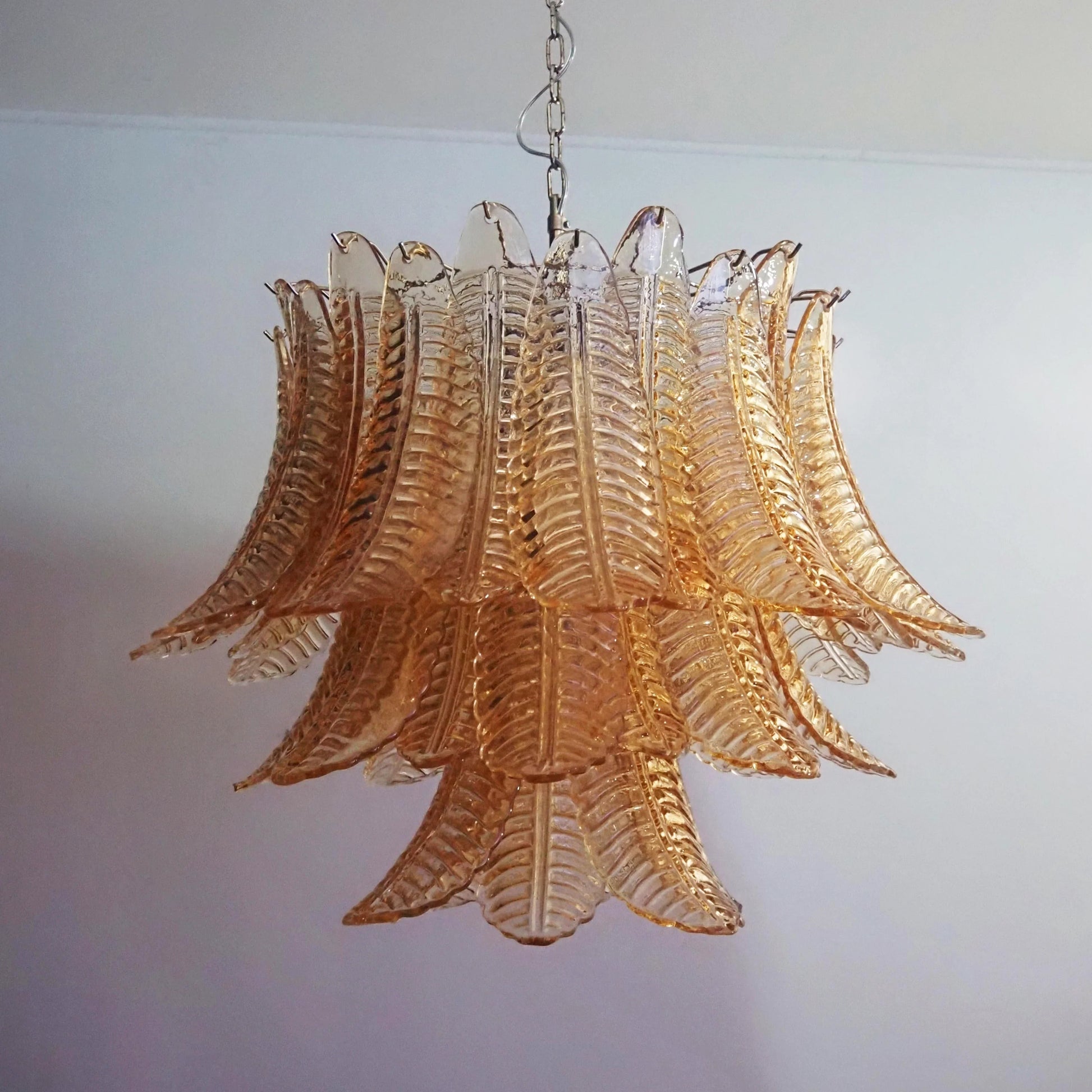 Murano Amber Ferns Glass Chandelier - Nuvé