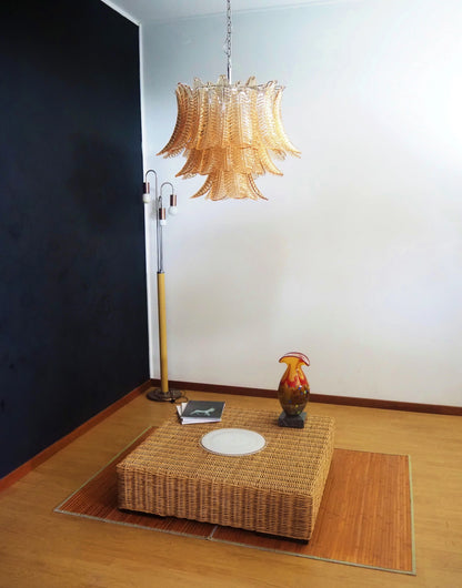 Murano Amber Ferns Glass Chandelier - Nuvé