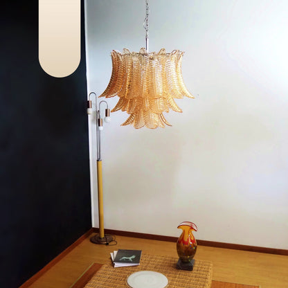 Murano Amber Ferns Glass Chandelier - Nuvé