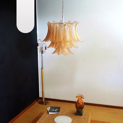 Murano Amber Ferns Glass Chandelier - Nuvé