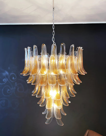 Murano Amber Glass Petals Chandelier - Nuvé