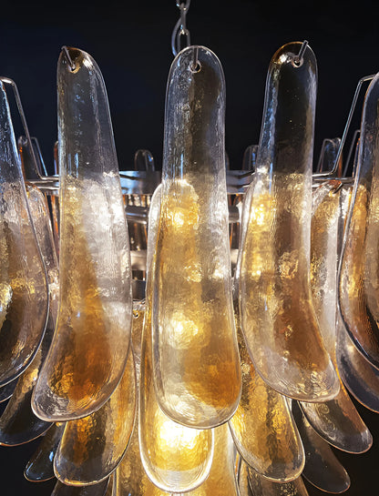 Murano Amber Glass Petals Chandelier - Nuvé