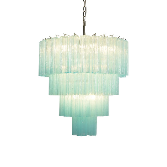 Murano Blue Glass Tubes Chandelier - Nuvé