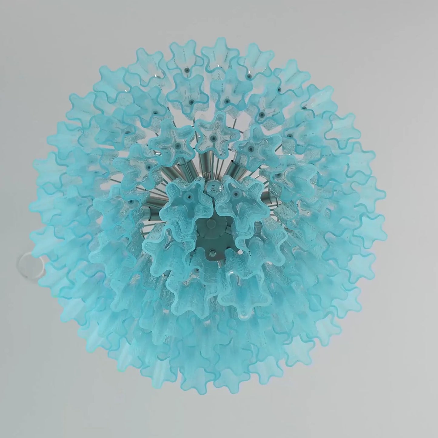 Murano Blue Glass Tubes Chandelier - Nuvé
