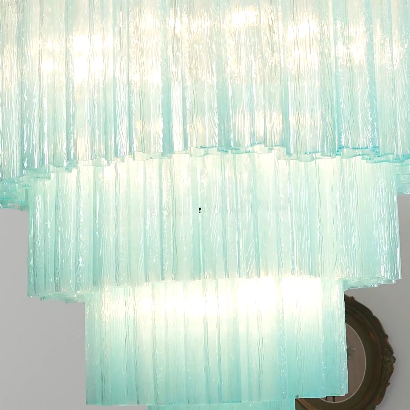 Murano Blue Glass Tubes Chandelier - Nuvé