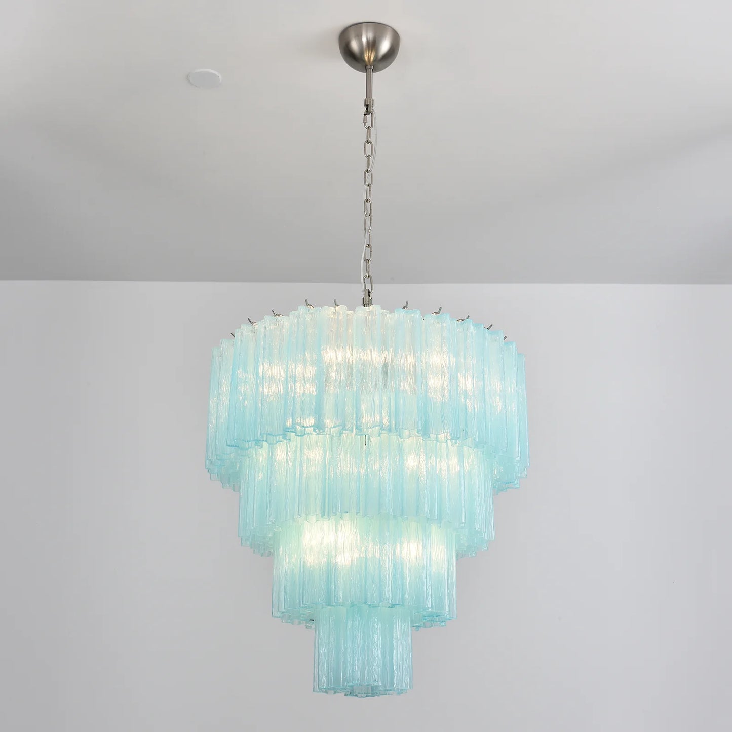 Murano Blue Glass Tubes Chandelier - Nuvé