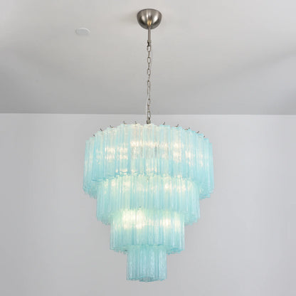 Murano Blue Glass Tubes Chandelier - Nuvé