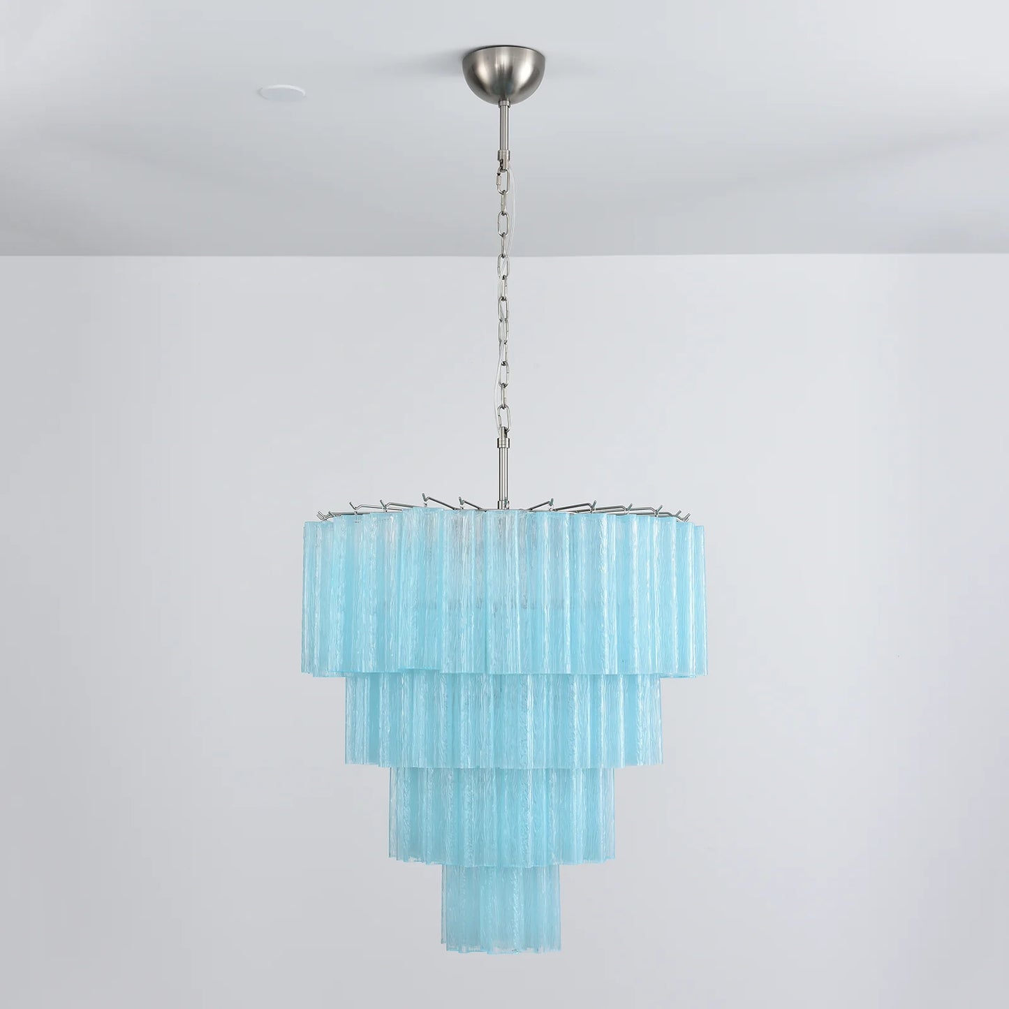 Murano Blue Glass Tubes Chandelier - Nuvé