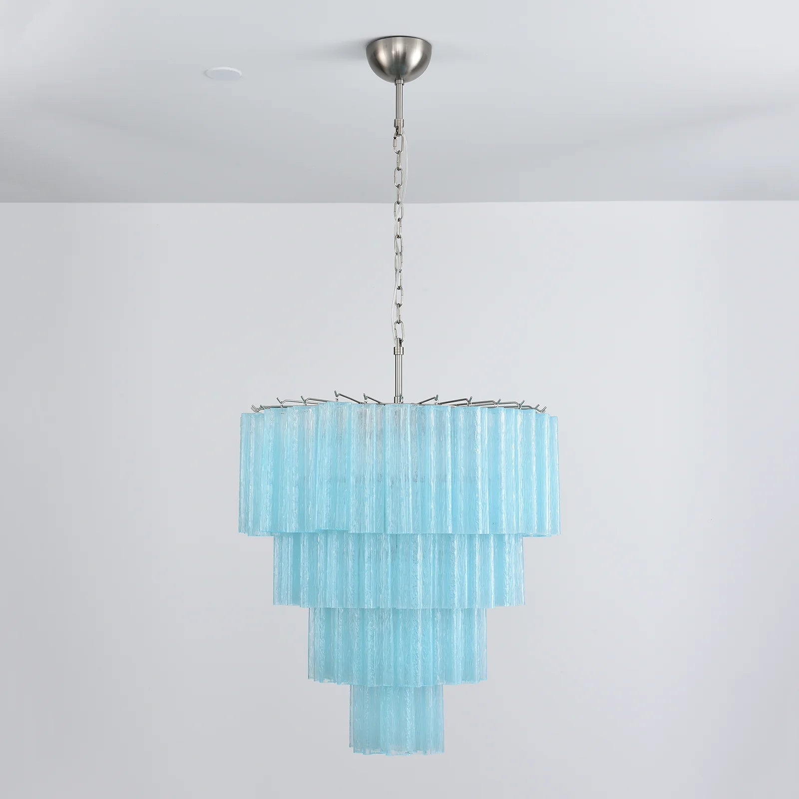 Murano Blue Glass Tubes Chandelier - Nuvé