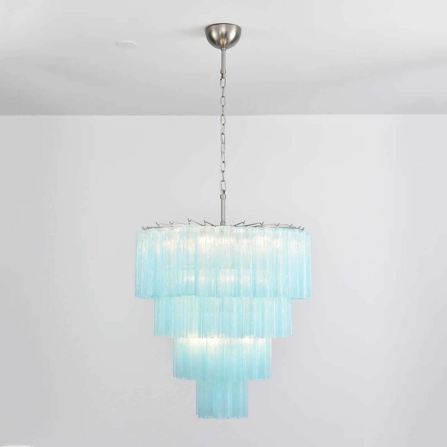 Murano Blue Glass Tubes Chandelier - Nuvé