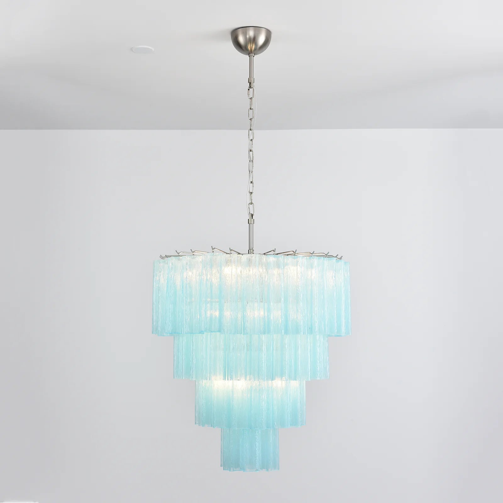 Murano Blue Glass Tubes Chandelier - Nuvé