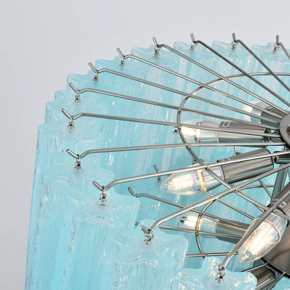 Murano Blue Glass Tubes Chandelier - Nuvé