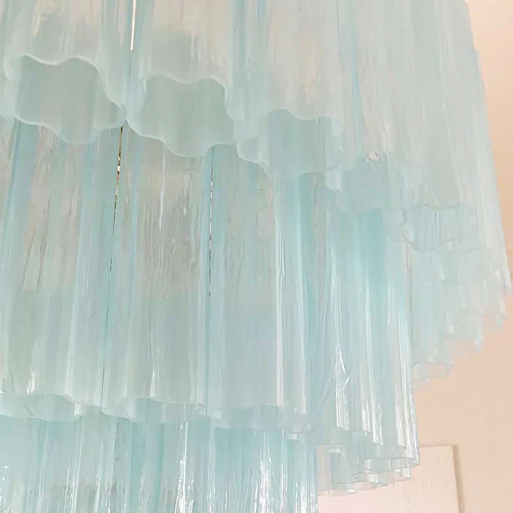 Murano Blue Glass Tubes Chandelier - Nuvé