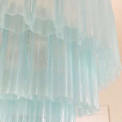 Murano Blue Glass Tubes Chandelier - Nuvé