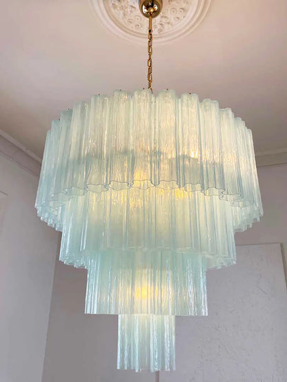 Murano Blue Glass Tubes Chandelier - Nuvé