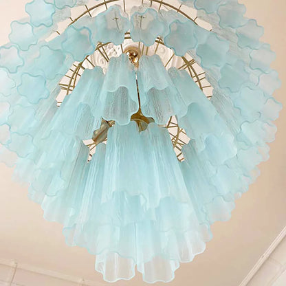 Murano Blue Glass Tubes Chandelier - Nuvé