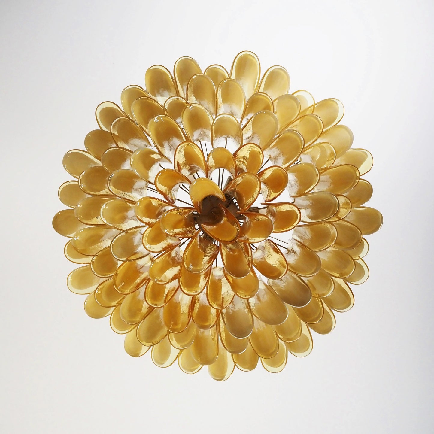 Murano Caramel Glass Petal Chandelier - Nuvé