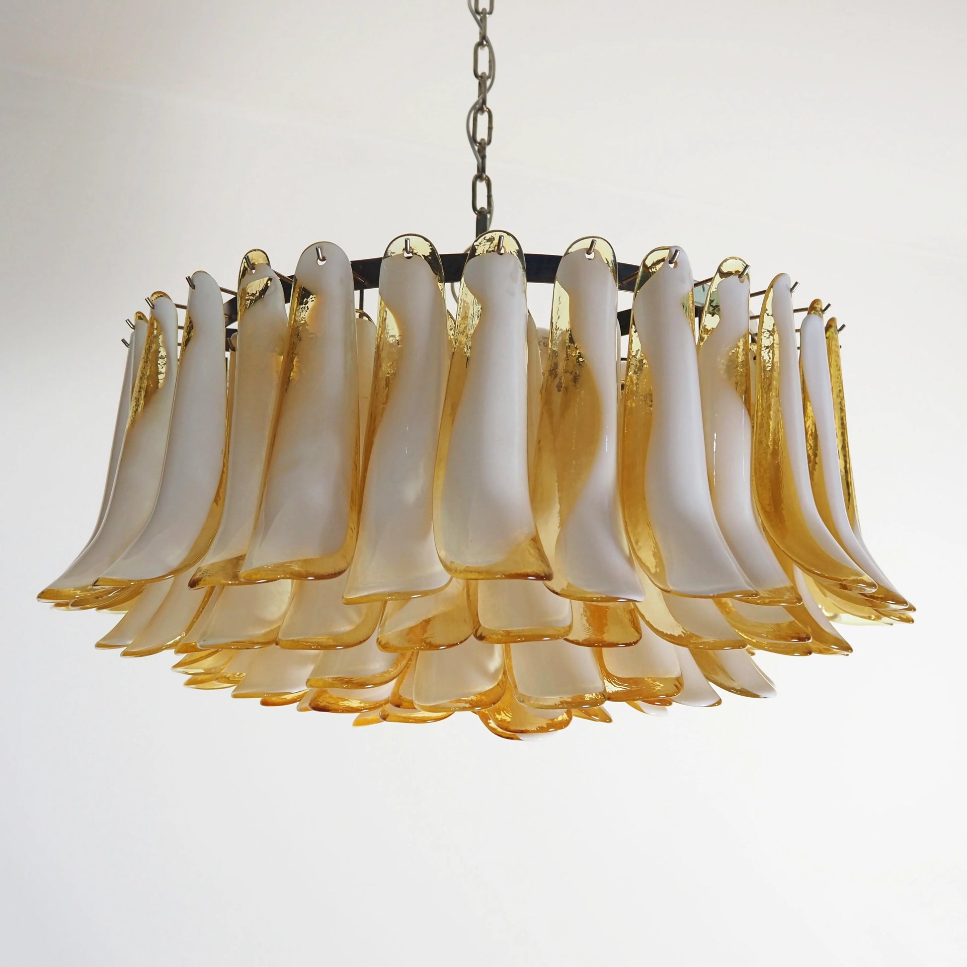 Murano Caramel Glass Petal Chandelier - Nuvé