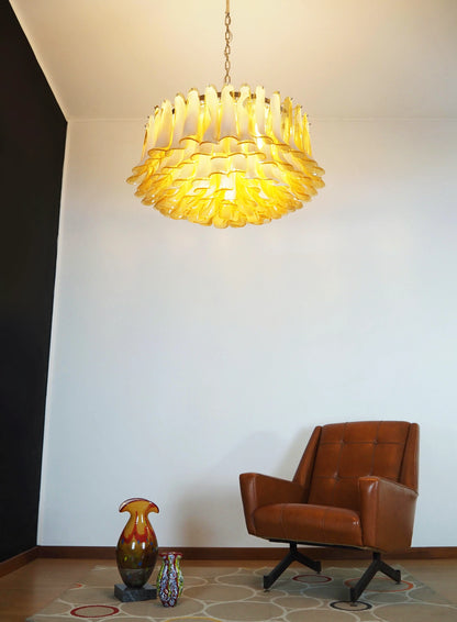 Murano Caramel Glass Petal Chandelier - Nuvé