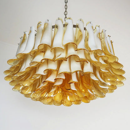 Murano Caramel Glass Petal Chandelier - Nuvé