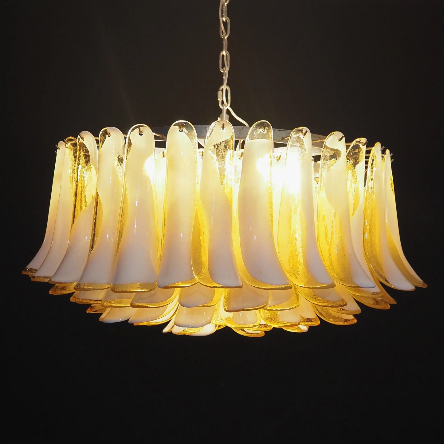 Murano Caramel Glass Petal Chandelier - Nuvé
