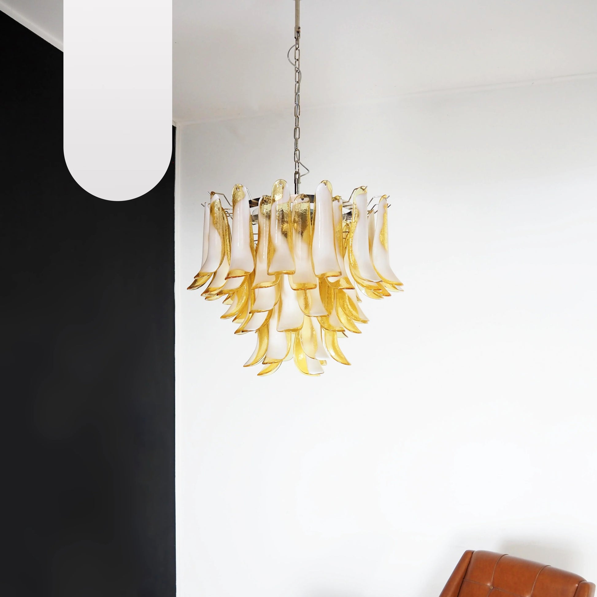 Vintage Caramels Glass Murano Petals Chandelier - Nuvé