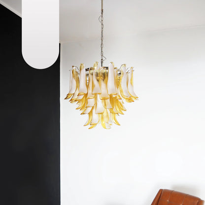 Vintage Caramels Glass Murano Petals Chandelier - Nuvé