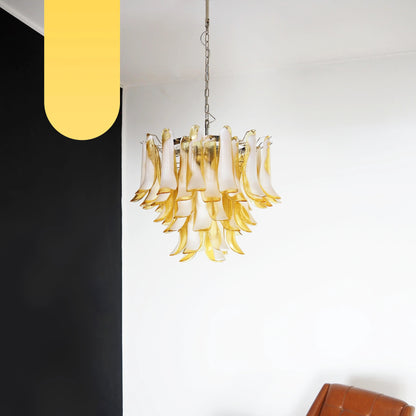 Vintage Caramels Glass Murano Petals Chandelier - Nuvé