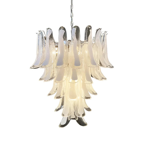 Vintage Transparent Murano Petals Chandelier - Nuvé