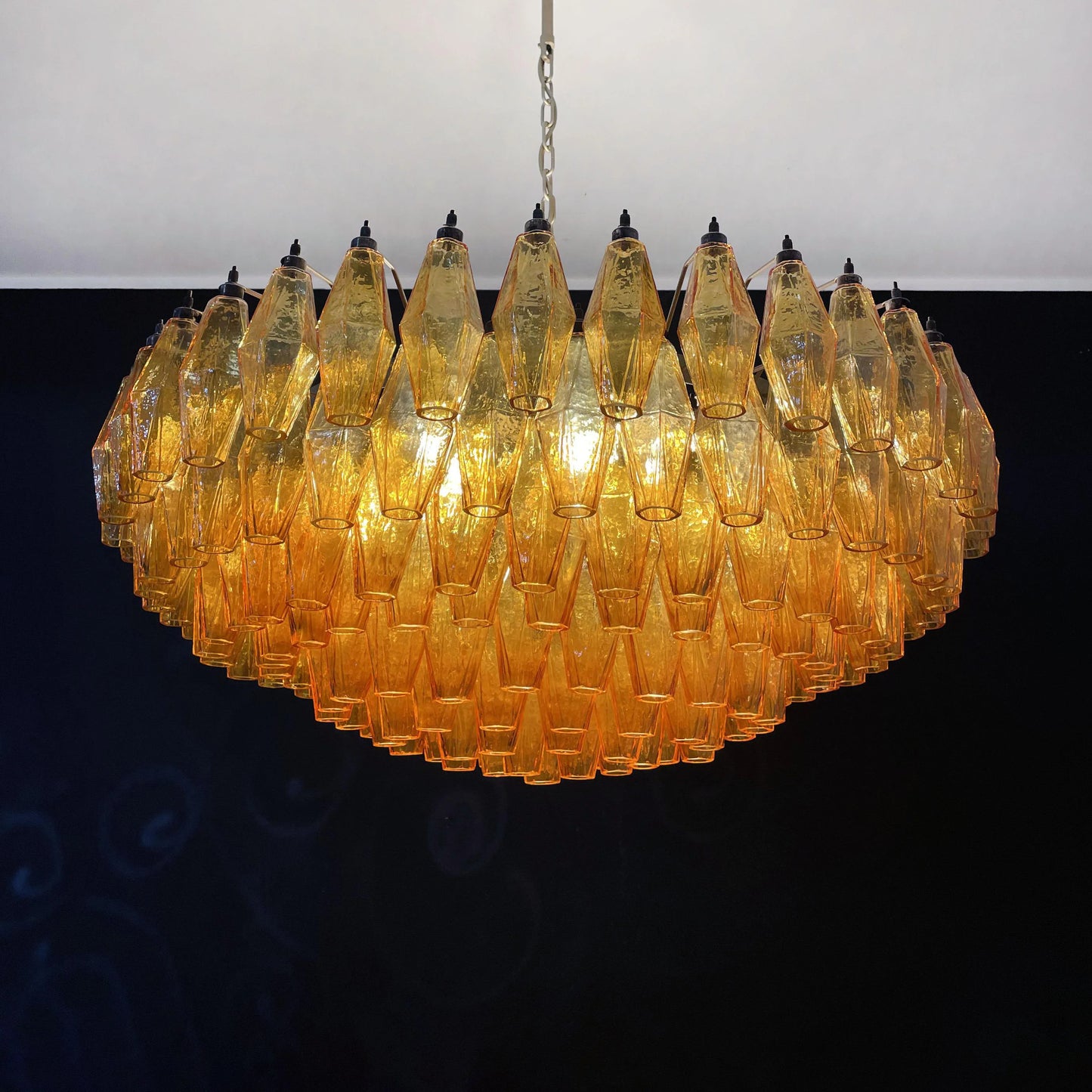 Murano Faceted Amber Glass Chandelier - Nuvé