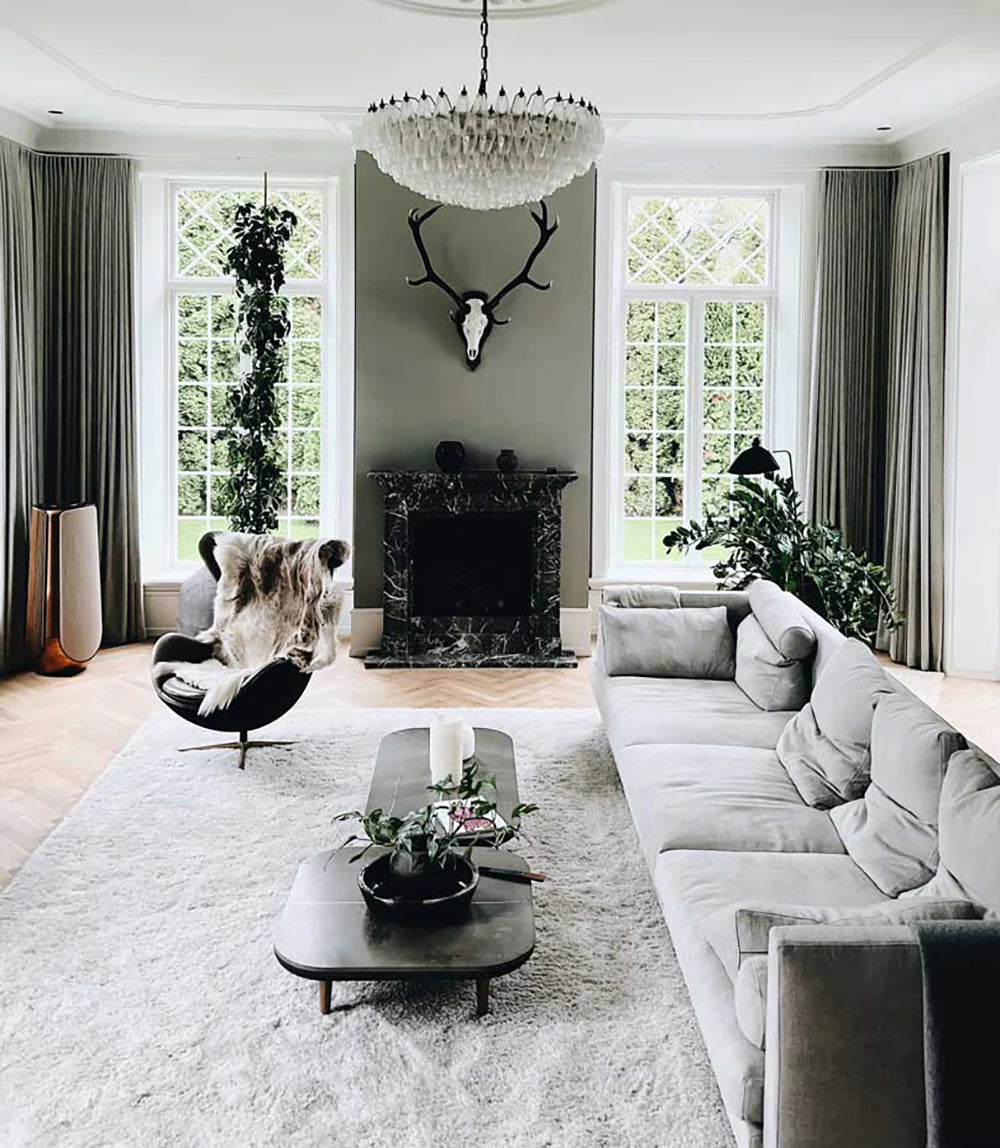 Murano Faceted Transparent Glass Chandelier - Nuvé