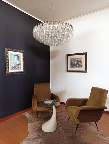 Murano Faceted Transparent Glass Chandelier - Nuvé