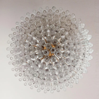Murano Faceted Transparent Glass Chandelier - Nuvé